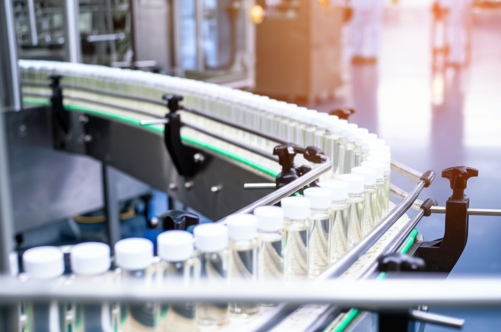 Linha de produção farmacêutica